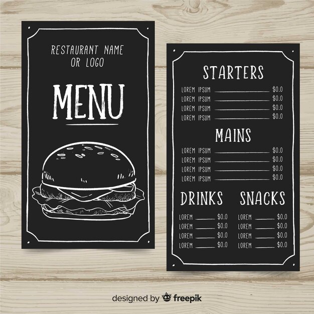 Modèle De Menu Burger