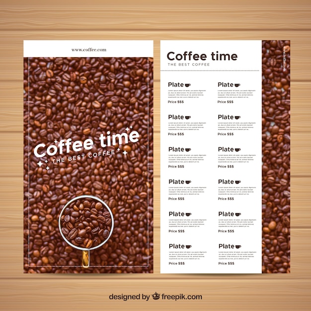 Modèle De Menu De Café