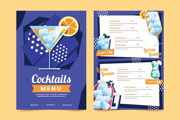 Modèle De Menu De Cocktail