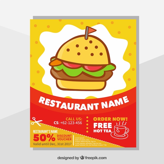 Vecteur gratuit modèle de menu hamburger