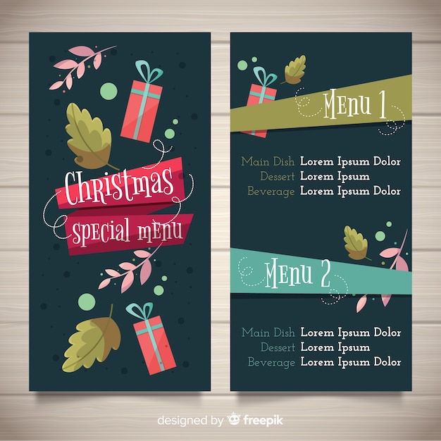 Modèle De Menu De Noël