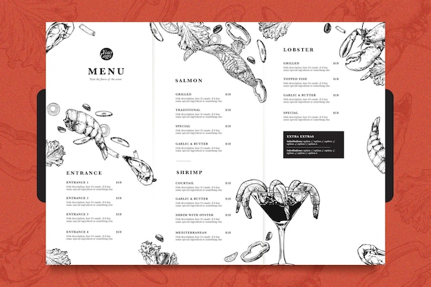 Modèle De Menu De Restaurant Moderne