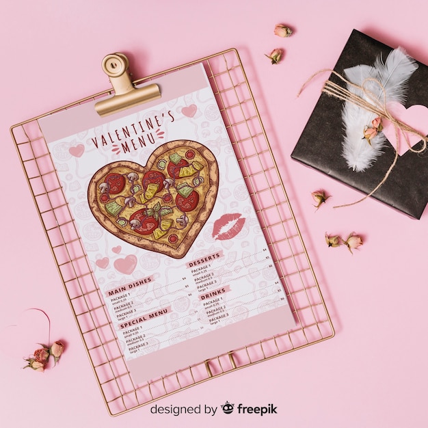 Modèle De Menu De La Saint-valentin