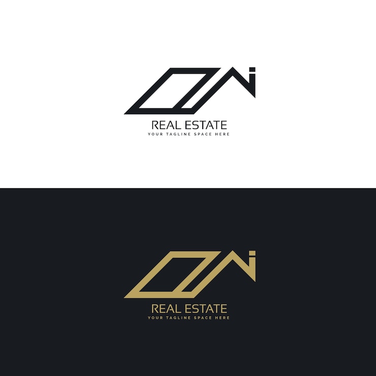 Vecteur gratuit modèle moderne de conception de logo pour les entreprises immobilières