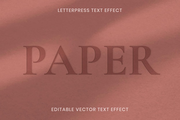 Modèle modifiable de vecteur d'effet de texte typographique