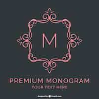 Vecteur gratuit modèle de monogramme premium