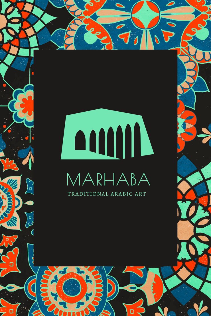Vecteur gratuit modèle de motif floral ethnique pour le logo de marque