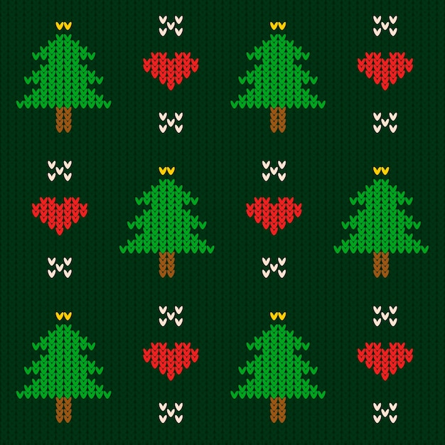 Vecteur gratuit modèle de motif de noël tricoté