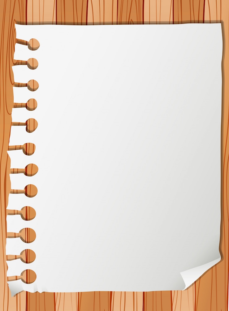 Vecteur gratuit modèle de note de papier vierge