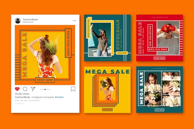 Modèle de pack de vente Instagram