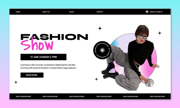 Modèle de page d'atterrissage de mode urbaine