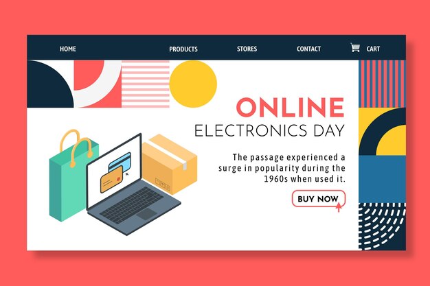 Modèle de page de destination d'achat en ligne