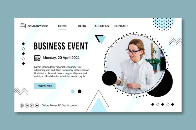Modèle de page de destination commerciale générale