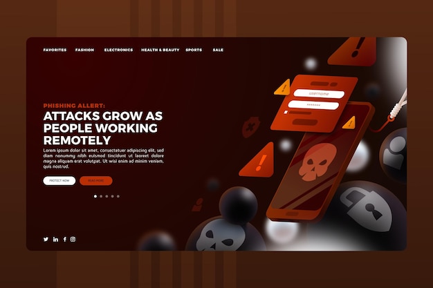 Modèle De Page De Destination De Phishing Mobile