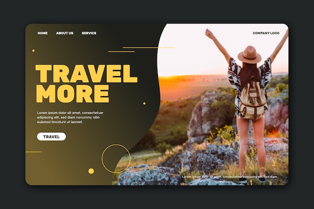 Modèle De Page De Destination Avec Photo