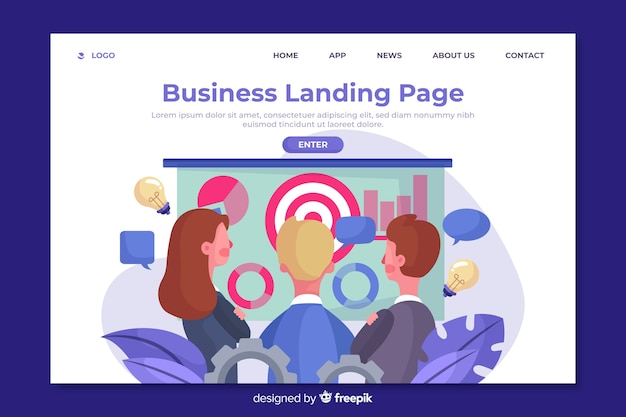 Modèle De Page De Destination Pour Les Entreprises