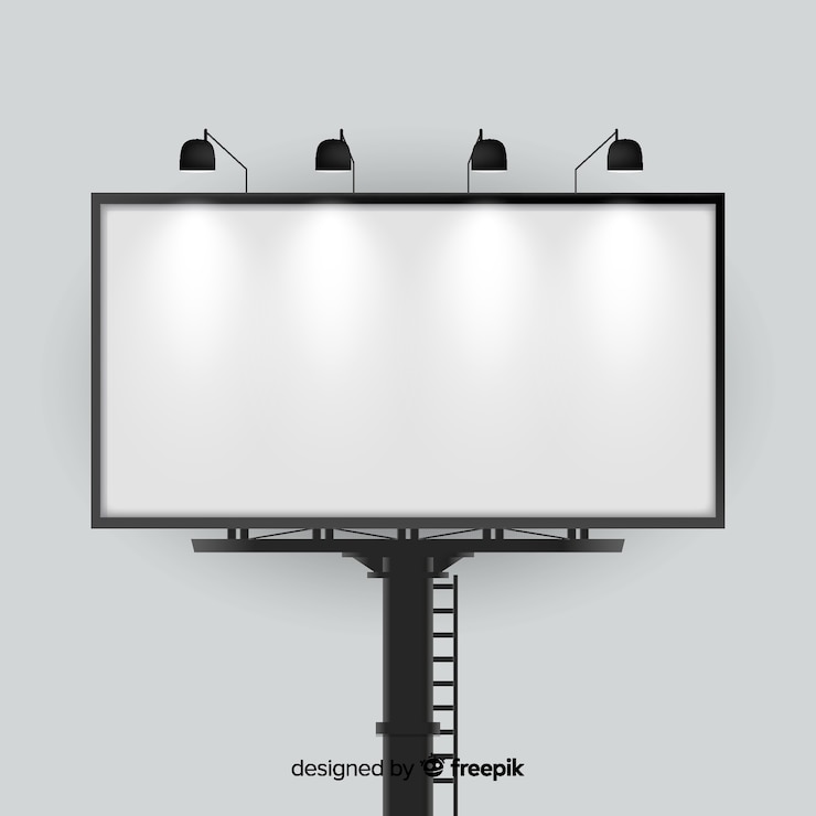Vecteur gratuit modèle de panneau d'affichage réaliste