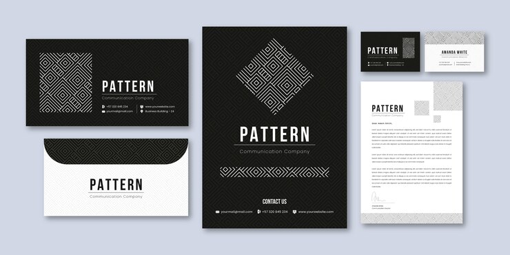 Vecteur gratuit modèle de papeterie d'entreprise à design plat