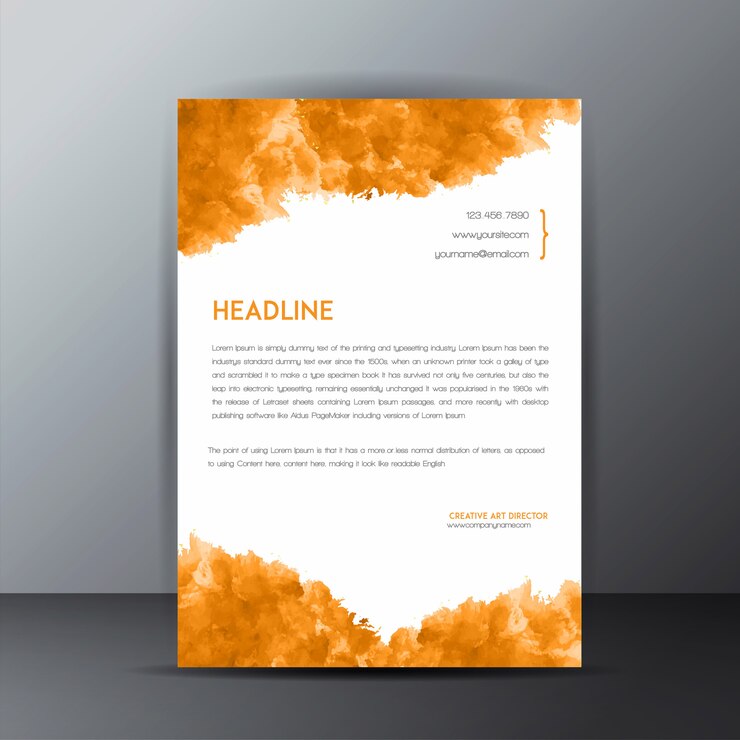 Vecteur gratuit modèle de papier à en-tête de éclaboussure aquarelle colorée
