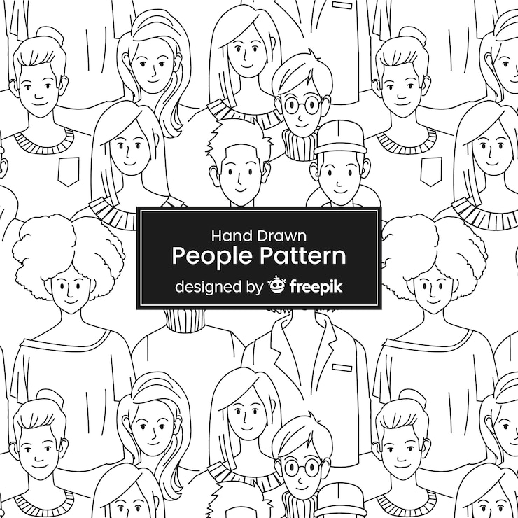 Vecteur gratuit modèle de personnes