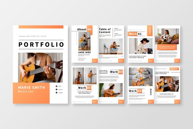 Modèle de portfolio d'entretien dégradé