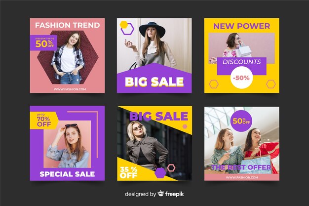 Modèle de post-collecte Instagram avec photo