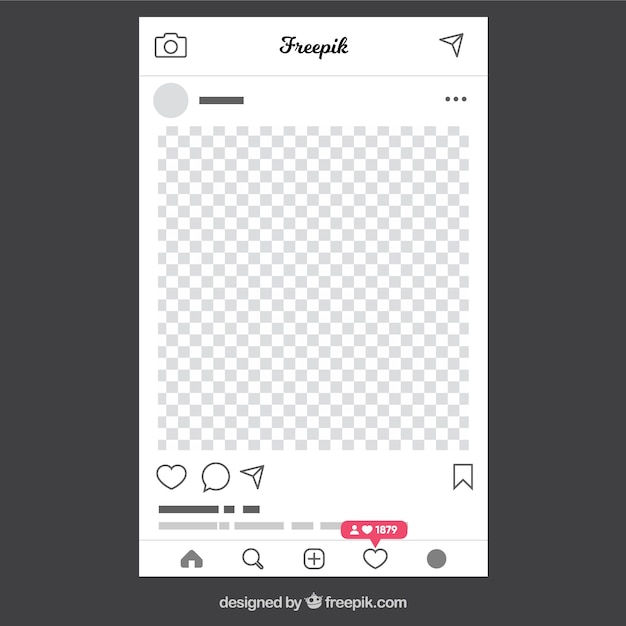 Modèle De Post Instagram Avec Notifications