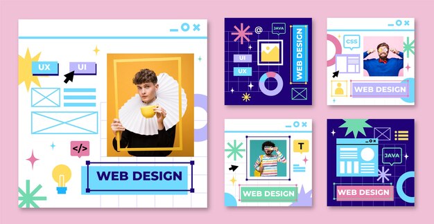 modèle de poste d'instagram pour un travail de conception de site Web