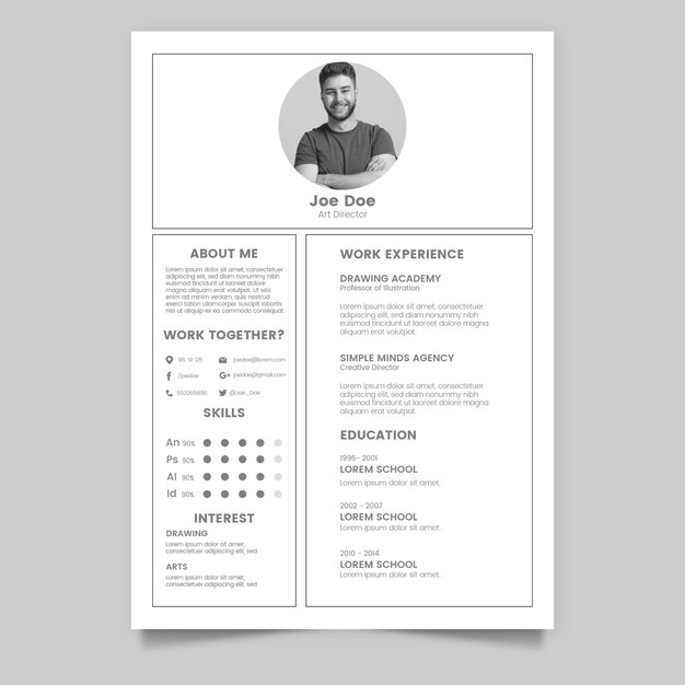 Modèle Pour Cv Minimaliste