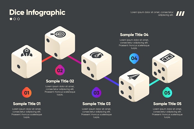 Modèle De Dés Pour Infographie