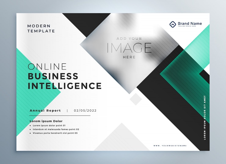 Vecteur gratuit modèle de présentation élégant brochure professionnelle affaires
