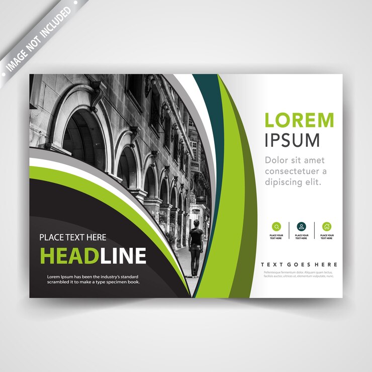 Vecteur gratuit modèle de présentation élégant flyer