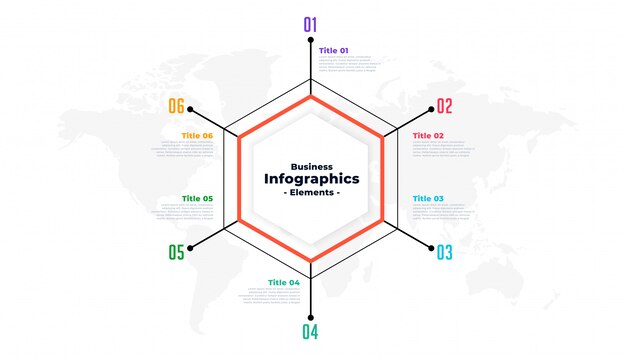 Modèle de présentation infographique métier en six étapes