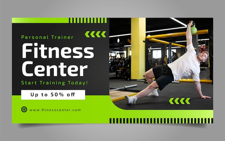 Vecteur gratuit modèle de publication facebook pour un centre de remise en forme