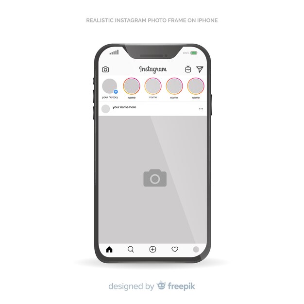 Modèle de publication instagram sur smartphone