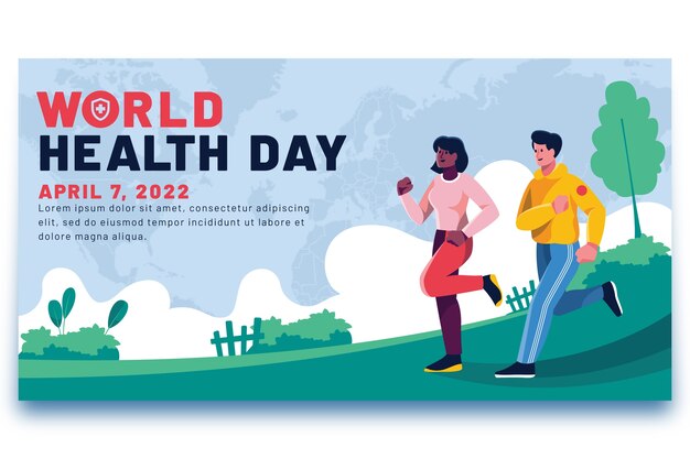 Modèle de publication sur les médias sociaux de la journée mondiale de la santé