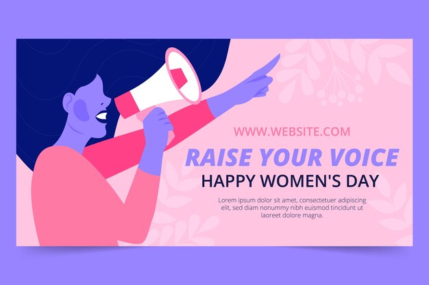 Modèle de publication sur les réseaux sociaux pour la journée internationale de la femme