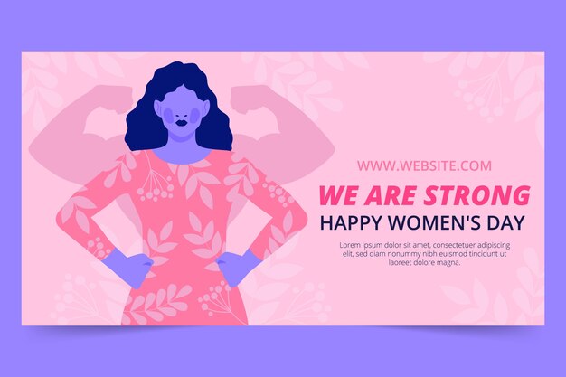 Modèle de publication sur les réseaux sociaux pour la journée internationale de la femme