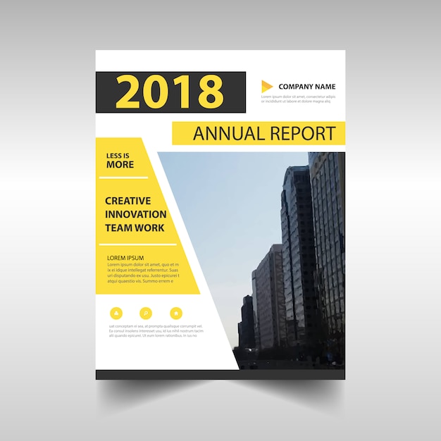 Modèle De Rapport Annuel Créatif Jaune