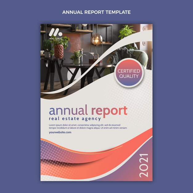 Modèle de rapport annuel sur l'immobilier dégradé