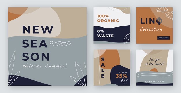 Modèle de réduction de publications instagram design plat
