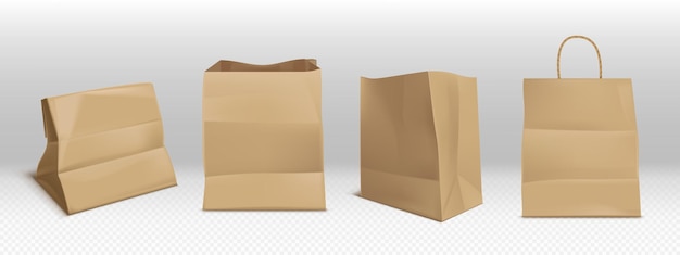 Modèle de sacs en papier brun artisanal