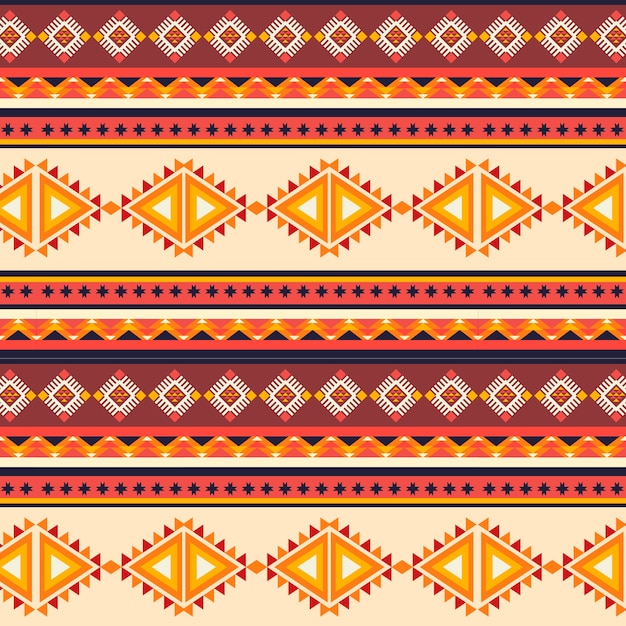 Modèle sans couture amérindien design plat