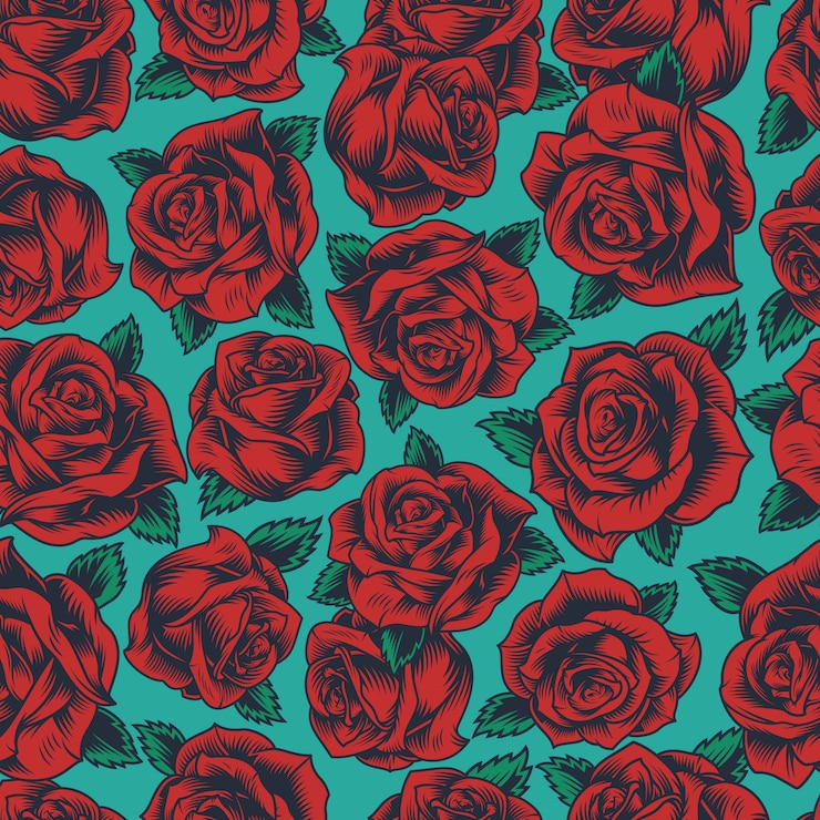 Vecteur gratuit modèle sans couture coloré floral vintage