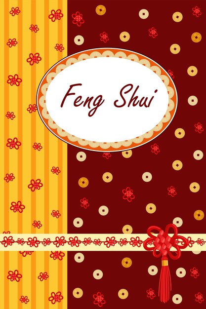 Modèle sans couture feng shui avec des pièces
