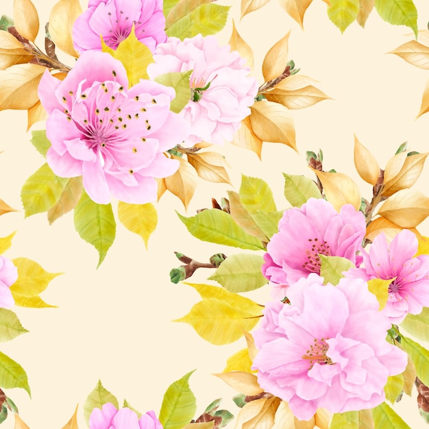 Modèle Sans Couture Floral D'été Et De Printemps De Fleur De Cerisier