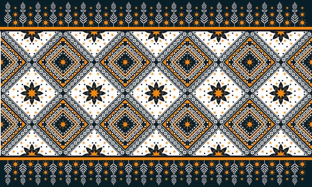 Modèle sans couture oriental ethnique géométrique design traditionnel pour le fond, tapis, papier peint, vêtements, emballage, batik, tissu, illustration vectorielle. style de broderie.