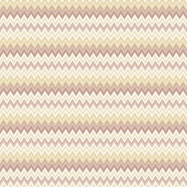 Modèle sans couture zigzag dans des tons de terre beige et marron pastel