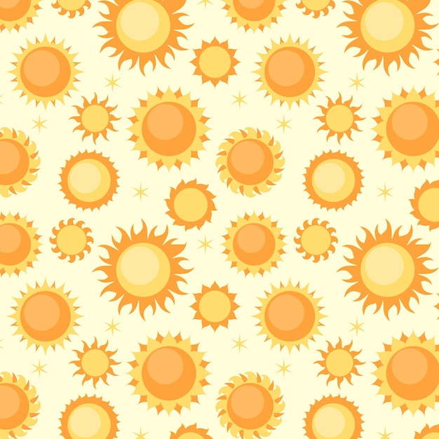 Vecteur gratuit modèle de soleil design plat