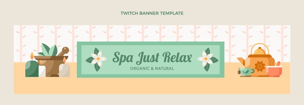 Modèle de spa beauté design plat